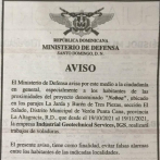 Empresa realizará trabajos con explosivos en Verón, avisa Ministerio de Defensa