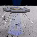 Un platillo volador que levita por la carga eléctrica de la luna