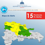 Ascienden a 7 las provincias en alerta amarilla por vaguada