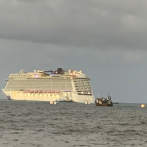 Crucero encallado en Bahía de Puerto Plata presenta dificultades para zarpar