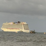 Crucero que encalló en Puerto Plata está en revisión antes de seguir su ruta