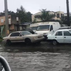Video: Kilómetro 22 de la autopista Duarte encharcado por los fuertes aguaceros
