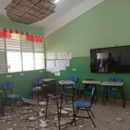 Barahona: Se desploma techo de escuela en Fundación y en Polo dan clases debajo de árboles