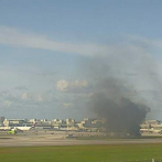 Avión procedente de República Dominicana se incendia al aterrizar en Aeropuerto de Miami