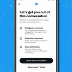 Twitter implementa un botón para controlar menciones y abandonar conversaciones