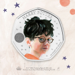 La cara de Harry Potter estará en monedas británicas