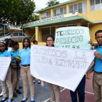 Estudiantes del Liceo Francisco del Rosario Sánchez piden inclusión de tanda extendida