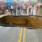 Obras Públicas interviene socavón ocurrido en La Otra Banda, Higüey