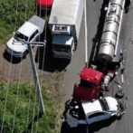 Se registra accidente múltiple en el kilómetro 66 de la autopista Duarte