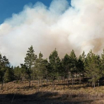 Incendio forestal recobra fuerza en Valle Nuevo; autoridades trabajan en su extinción