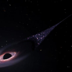 Agujero negro con una estela de jóvenes estrellas anda suelto por el espacio (científicos)