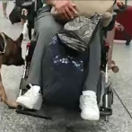 Ocupan droga en silla de ruedas de un pasajero que salió desde RD a Milán