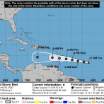 Bret llegaría a las Antillas Menores como tormenta tropical