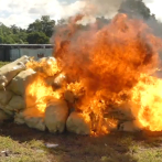Haitianos queman sacos de tayota procedentes de República Dominicana