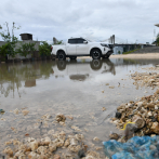 Cúmulo de agua por lluvias en Santo Domingo