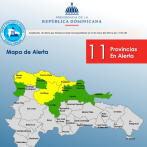 COE eleva a 11 las provincias en alerta; siete están en verde y cuatro en amarrilla
