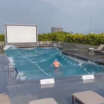 Video viral de un hombre en piscina durante el terremoto de Taiwán