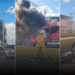 Camión incendiado, elevado de la Gómez