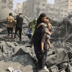 Familias en medio de los ataques en la Franja de Gaza: 