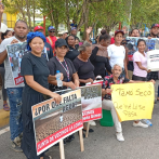 Protestan en km 28 de Pedro Brand por falta de agua desde hace dos meses