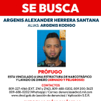 Emiten alerta de búsqueda contra “Argenis Kodigo” vinculado a una supuesta red de narcotráfico