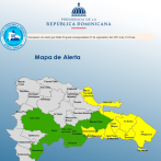 Colocan 9 provincias en alerta amarilla y 7 en verde por lluvias de onda tropical y vaguada