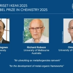 Nobel de Química es para tres científicos por el desarrollo de estructuras metal-orgánicas