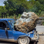 Ya van tres derrumbes de rocas en carretera de Jarabacoa