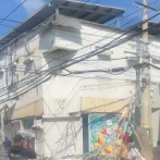 Se desploma fachada de sucursal de Banreservas en Salcedo