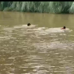 Una pareja se lanza al río Yuna huyéndole a la DNCD