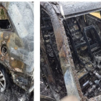 Hallan vehículo quemado de acusados de asesinar un niño y mujer en Villa Duarte