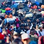 Migrantes haitianos protestan en México por sus condiciones