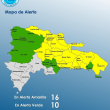 COE aumenta a 16 las provincias en alerta amarilla