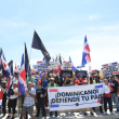 Realiza marcha la Antigua Orden Dominicana en contra de la imposición internacional sobre el tema haitiano