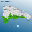 Ponen bajo alerta a 9 provincias y al Distrito Nacional por vaguada