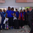 ¡Llegaron las Reinas! Selección femenina de voleibol aterriza en suelo dominicano tras pase a los olímpicos