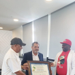 Comisionado de Béisbol Junior Noboa es reconocido por la Liga Deportiva Ingenio Boca Chica