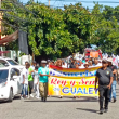 Evangélicos de Gualey protestan por el alto costo de la vida y otras calamidades sociales
