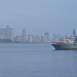 Llegan a puerto de La Habana barco y submarino nuclear de la Marina de Guerra rusa