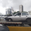 Tres personas resultan heridas en accidente de tránsito en el túnel de la 27 de Febrero