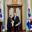 Recibimiento de Edmundo González en el Palacio Nacional de República Dominicana