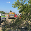 Dos heridos por deslizamiento e incendio de camión en La Vega