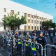 Decenas de policías en los alrededores de la Fiscalía por anuncio de concentración por caso Senasa