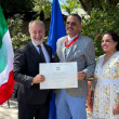 Gobierno Italiano nombra “comendador de la Orden de la Estrella de Italia” a Arquímedes Cabrera