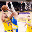 Luka Doncic anota 44 en 3 cuartos y Lakers sin LeBron vencen 128-117 a Pacers