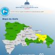 Colocan dos provincias en alerta amarilla y mantienen 14 en verde por efectos de vaguada