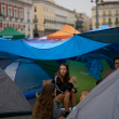 En Madrid llevan tres noches en protestas por la vivienda mientras el gobierno prepara su respuesta