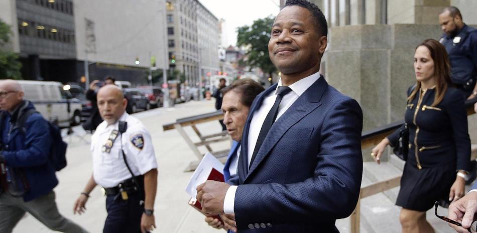 En esta foto del 13 de junio de 2019, el actor Cuba Gooding Jr. sale de una corte penal en Nueva York. (AP Foto/Frank Franklin II, Archivo).
