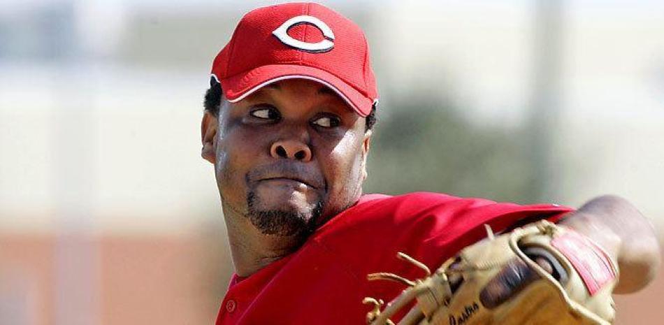 Francisco Cordero cuando militaba con los Rojos de Cincinnati.