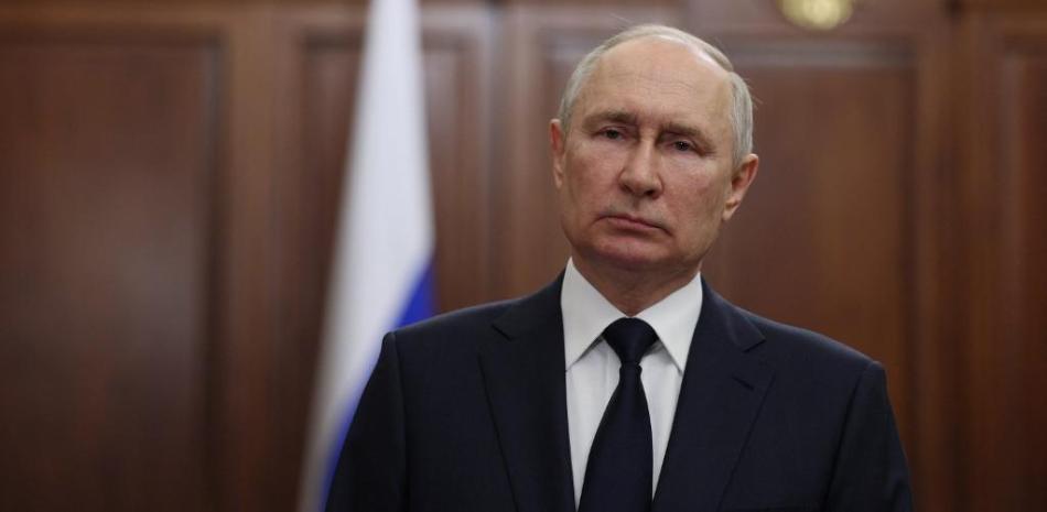 El presidente ruso, Vladímir Putin, se dirige a la nación en Moscú el 26 de junio de 2023.